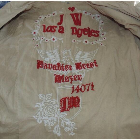 Johnny Was Blazer Womens S Embroidered Paradise Crest Carved buttons Bohemian - Picture 11 of 14